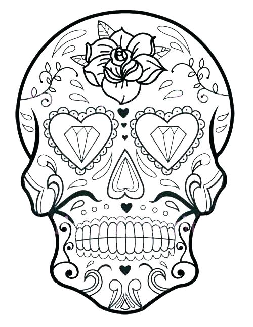 500x647 Sugar Skull Coloring Page Sugar Skulls Coloring Pages Sugar Skulls