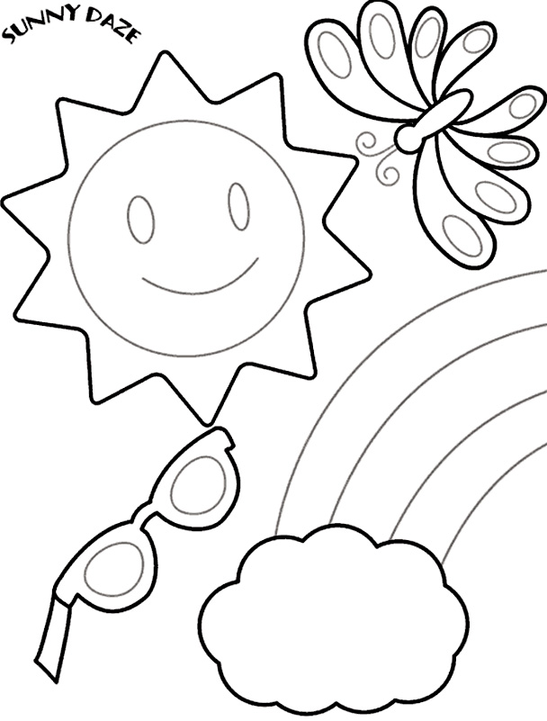 608x801 Free Summer Coloring Pages Printable