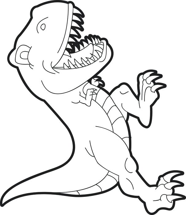 606x700 Tyrannosaurus Rex Coloring Pages Free T Rex Dinosaur Coloring