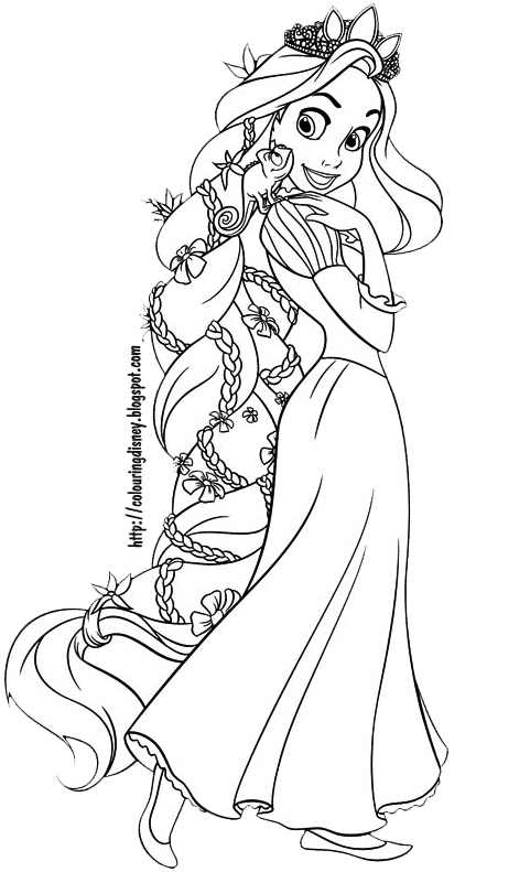 481x791 Tangled Coloring Pages For Girls Color Bros