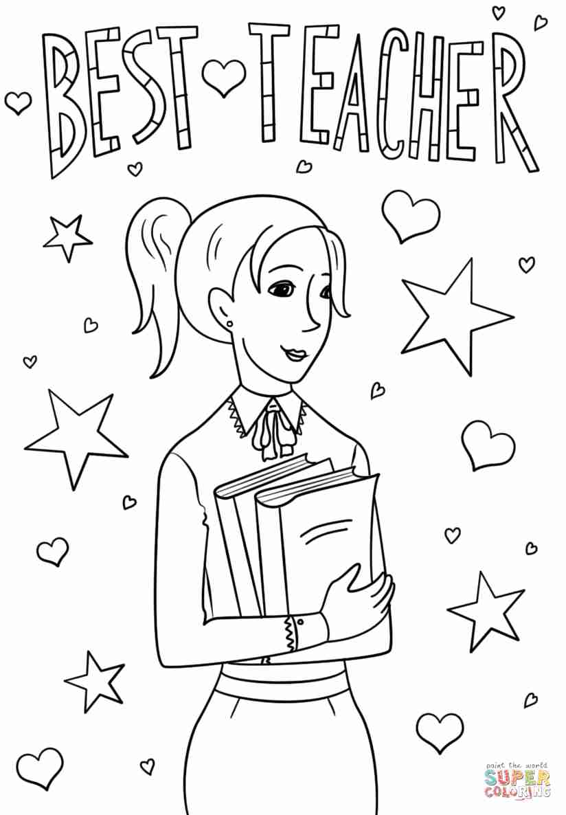 Free Teacher Coloring Pages