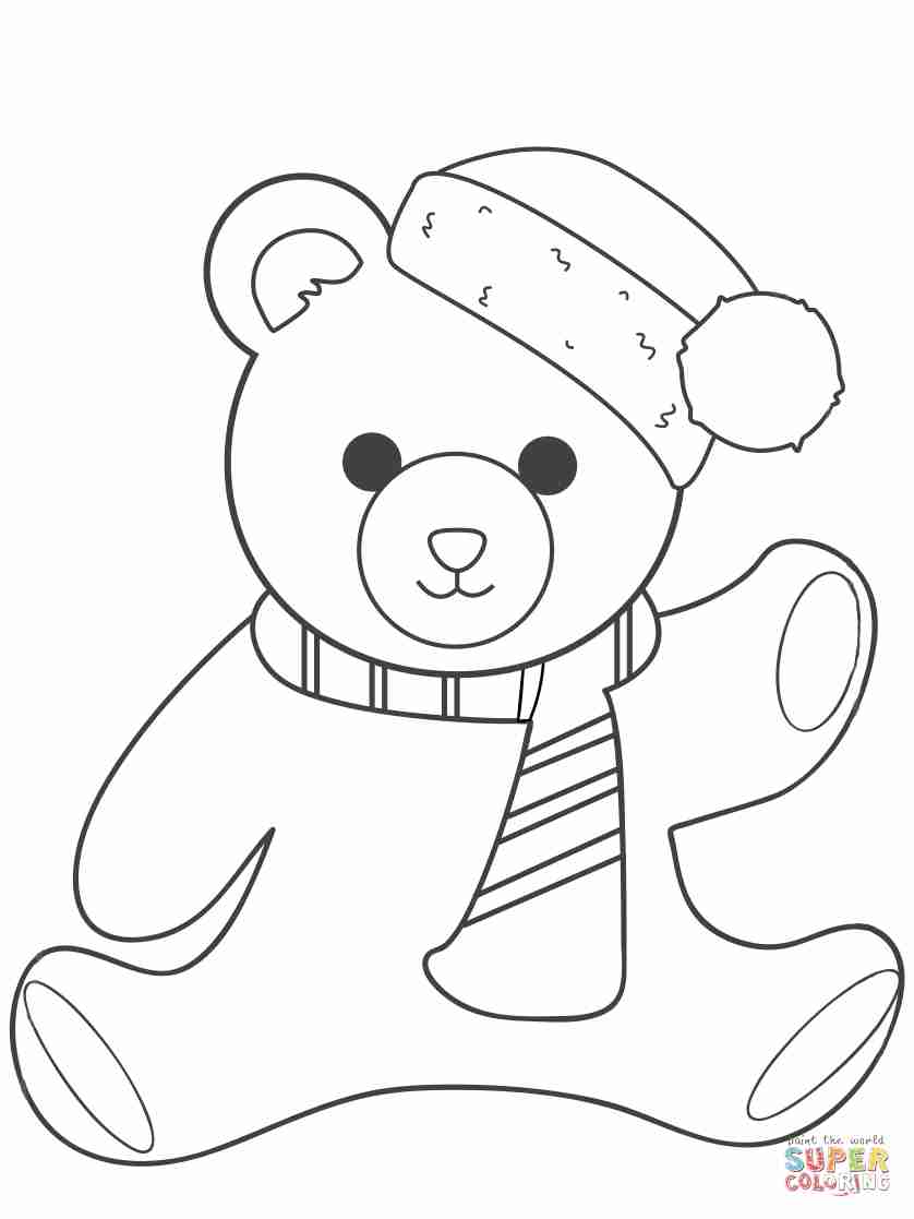 838x1117 Teddy Bear Coloring Pages Theme Free Printable Unusual Teddybear