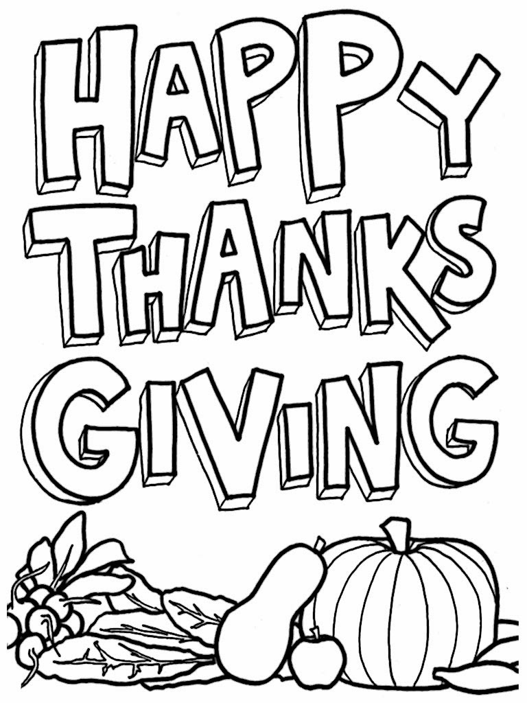 768x1024 Free Printable Thanksgiving Coloring Pages