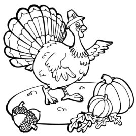 268x268 Free Thanksgiving Coloring Pages For Kindergarten Archives