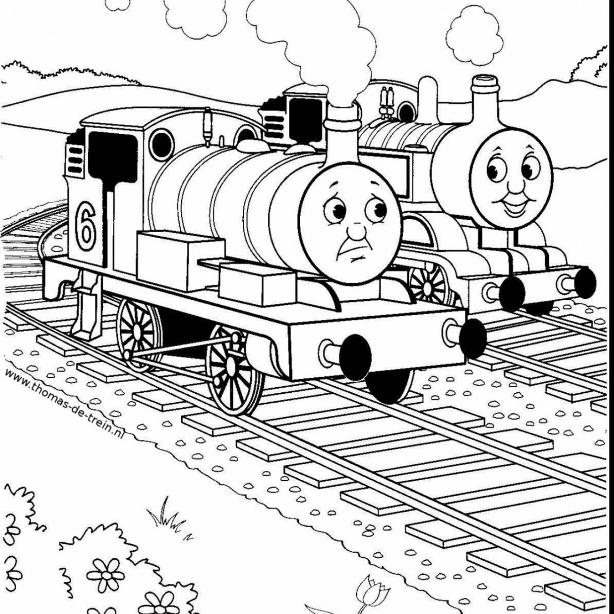 1224x1224 Extraordinary Thomas The Tank Engine Coloring Pages Percy Train