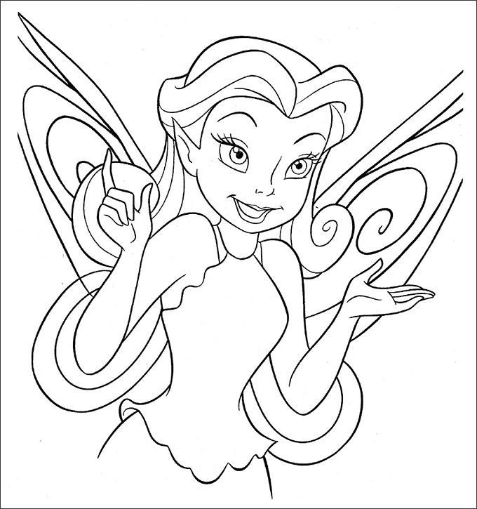 680x725 Coloring Page Templates 30 Tinkerbell Coloring Pages Free Coloring