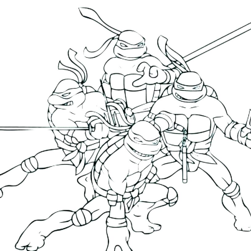 816x816 Tmnt Coloring Pages To Print Maycrutex