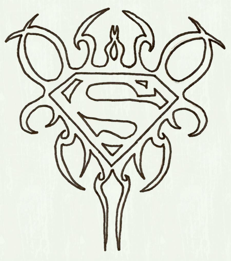 900x1018 Superman Tribal By Jscimmortal On Logo Coloring Page