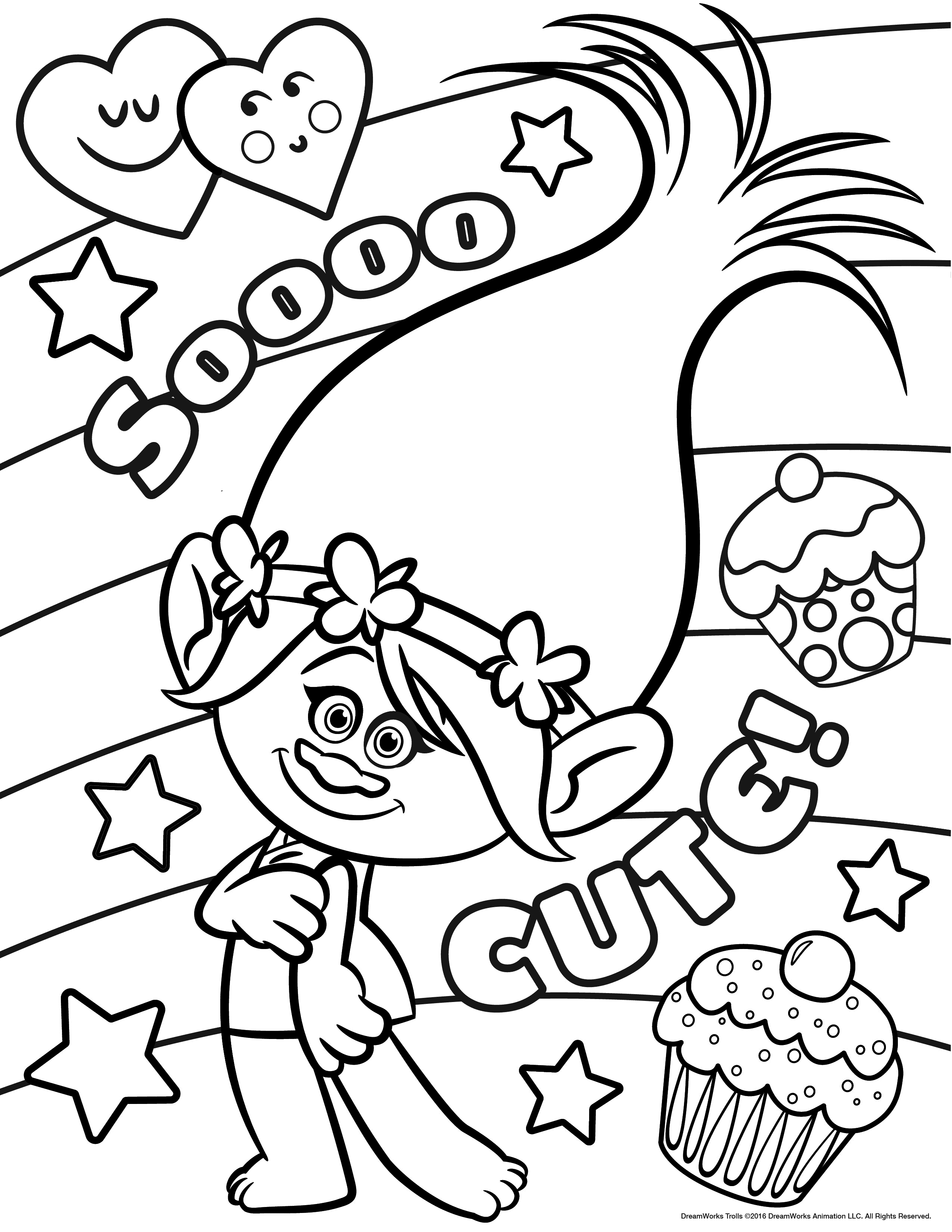 2550x3300 Trolls Movie Coloring Pages