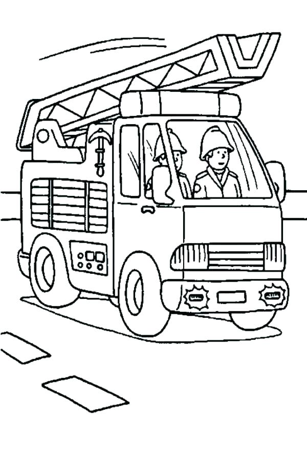 600x905 Coloring Pages Fire Truck