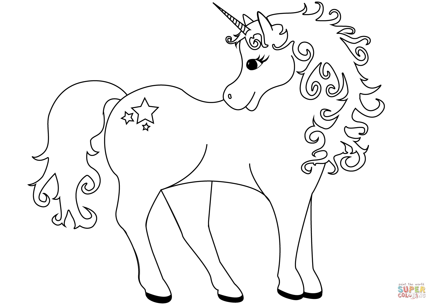 1500x1060 Unicorn Coloring Pages Free