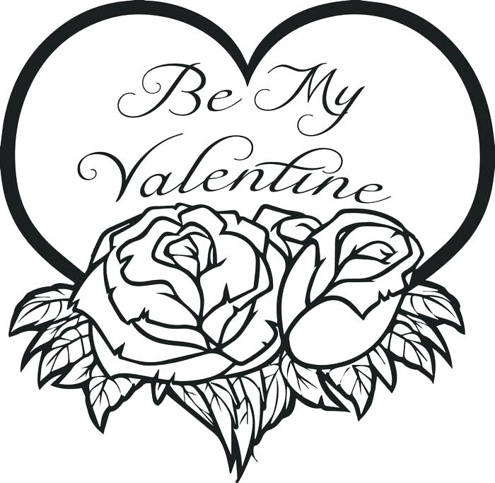 700x683 Printable Valentines Day Coloring Pages For Adults