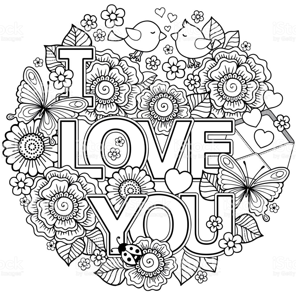1024x1024 For Coloring Pages Adults Abstract Flowers