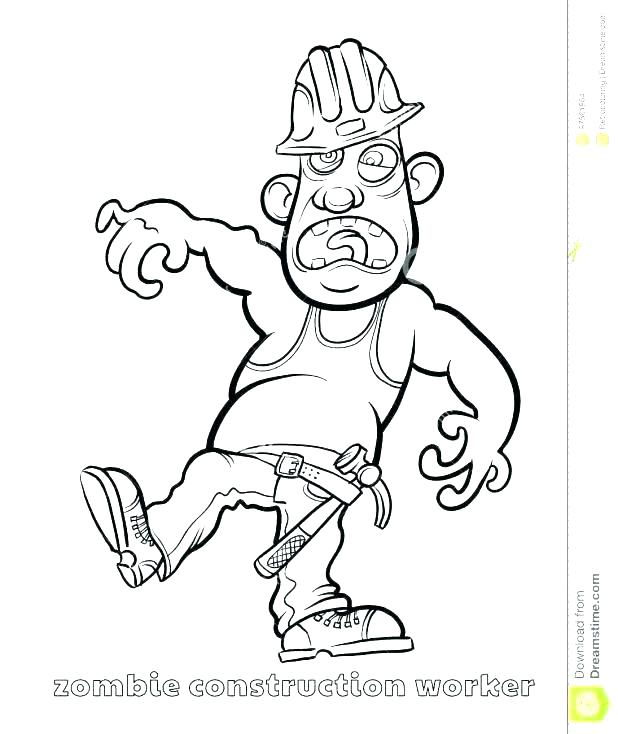 618x734 Construction Worker Coloring Page Female Construction Worker