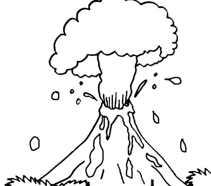 678x600 Volcano Coloring Page Volcano Coloring Page Composite Volcano