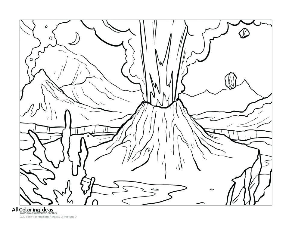 970x749 Volcano Coloring Pages Volcano Coloring Pages And Free Volcano