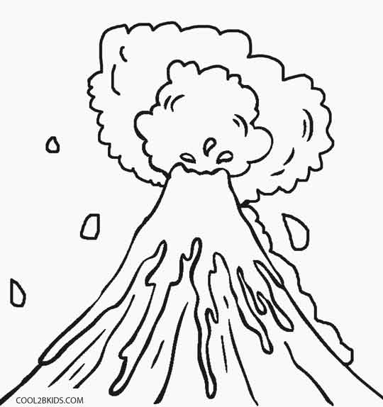 540x574 Creative Inspiration Printable Pictures Of Volcanoes Coloring