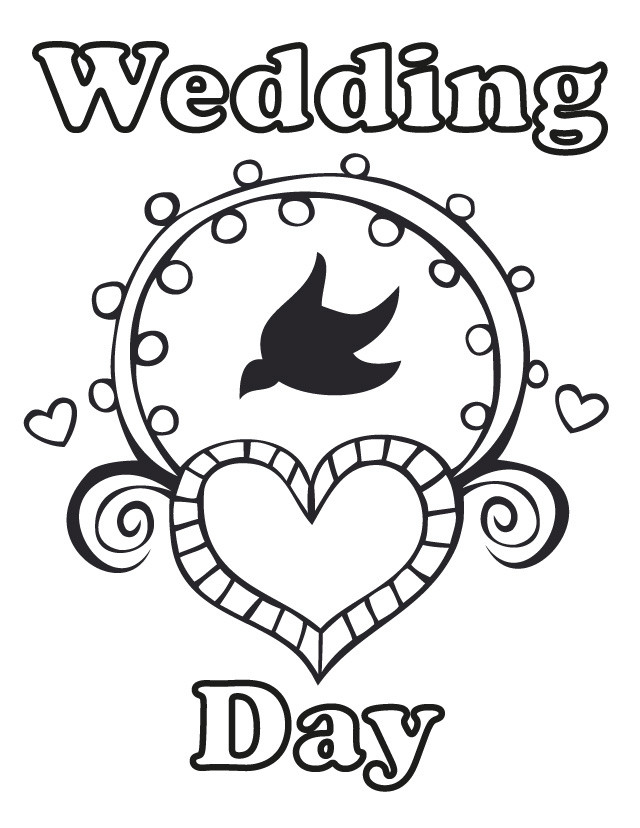 Free Wedding Coloring Pages