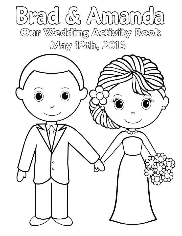 736x952 Free Wedding Coloring Pages Books To Print Cake Printable Prec
