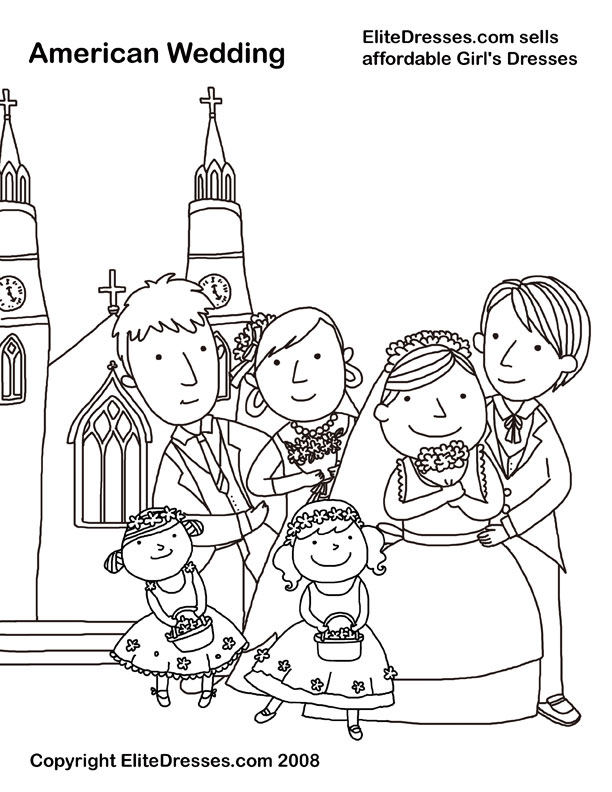 612x792 Wedding Coloring Pages That Are Free And Printable
