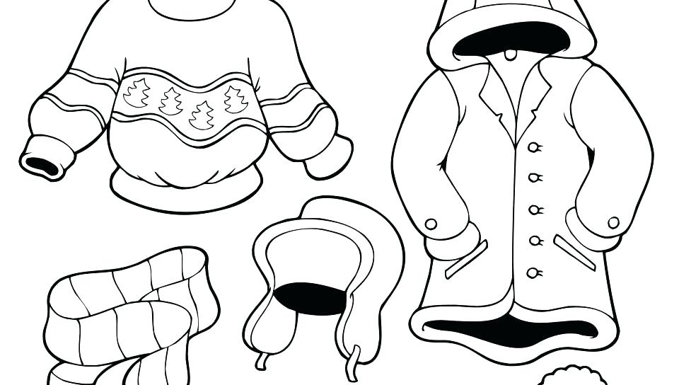960x544 Winter Hat Coloring Page All Clothes Outside Winter Coloring Pages