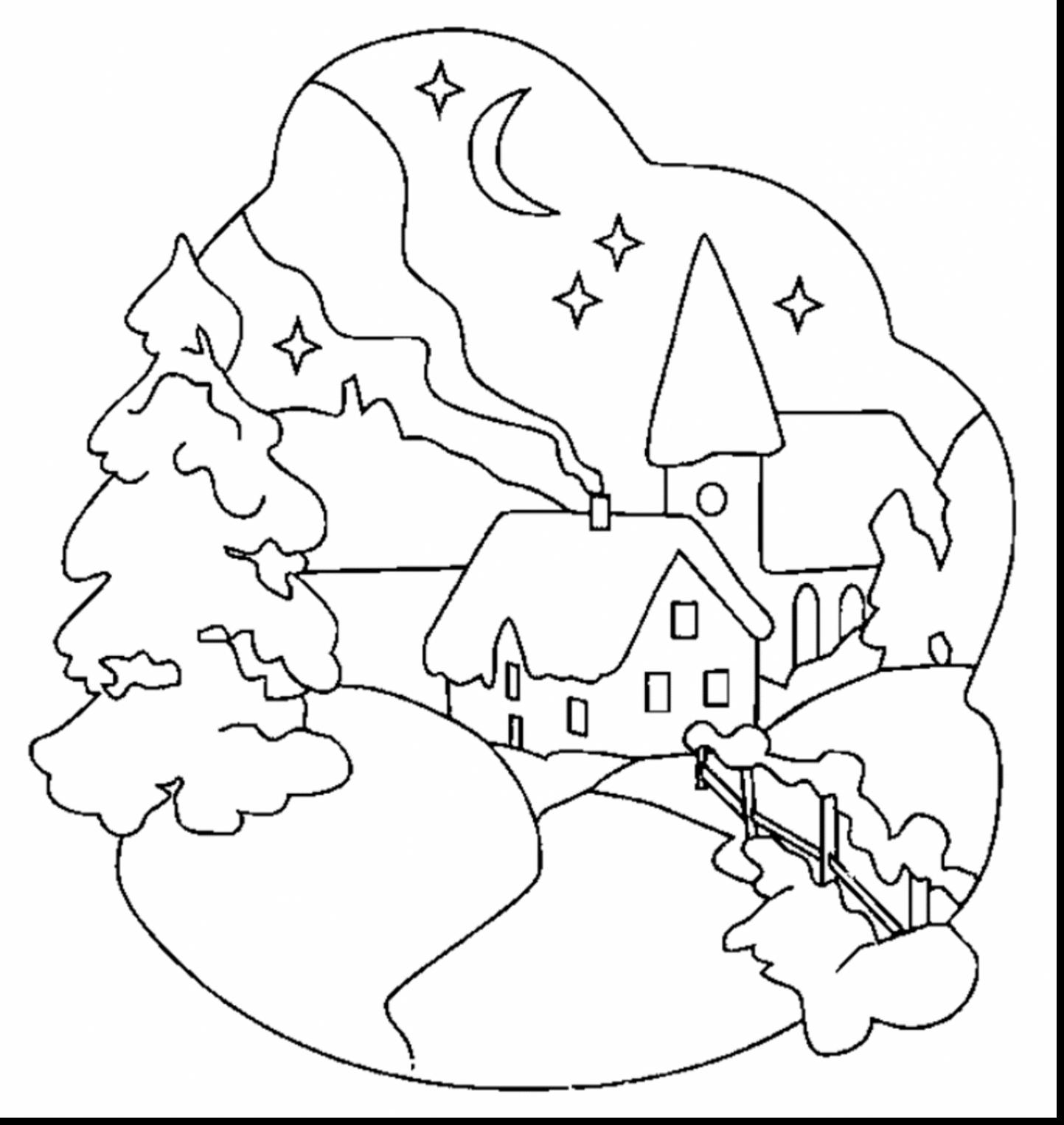 Free Winter Coloring Pages For Kindergarten