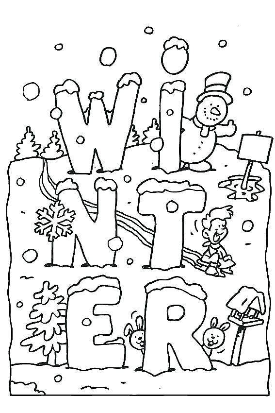 567x850 Winter Coloring Pages For Kids