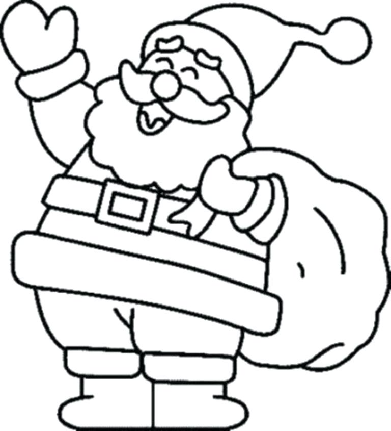 768x845 Modern Santa Coloring Pages Colouring In Tiny Santa Coloring Page