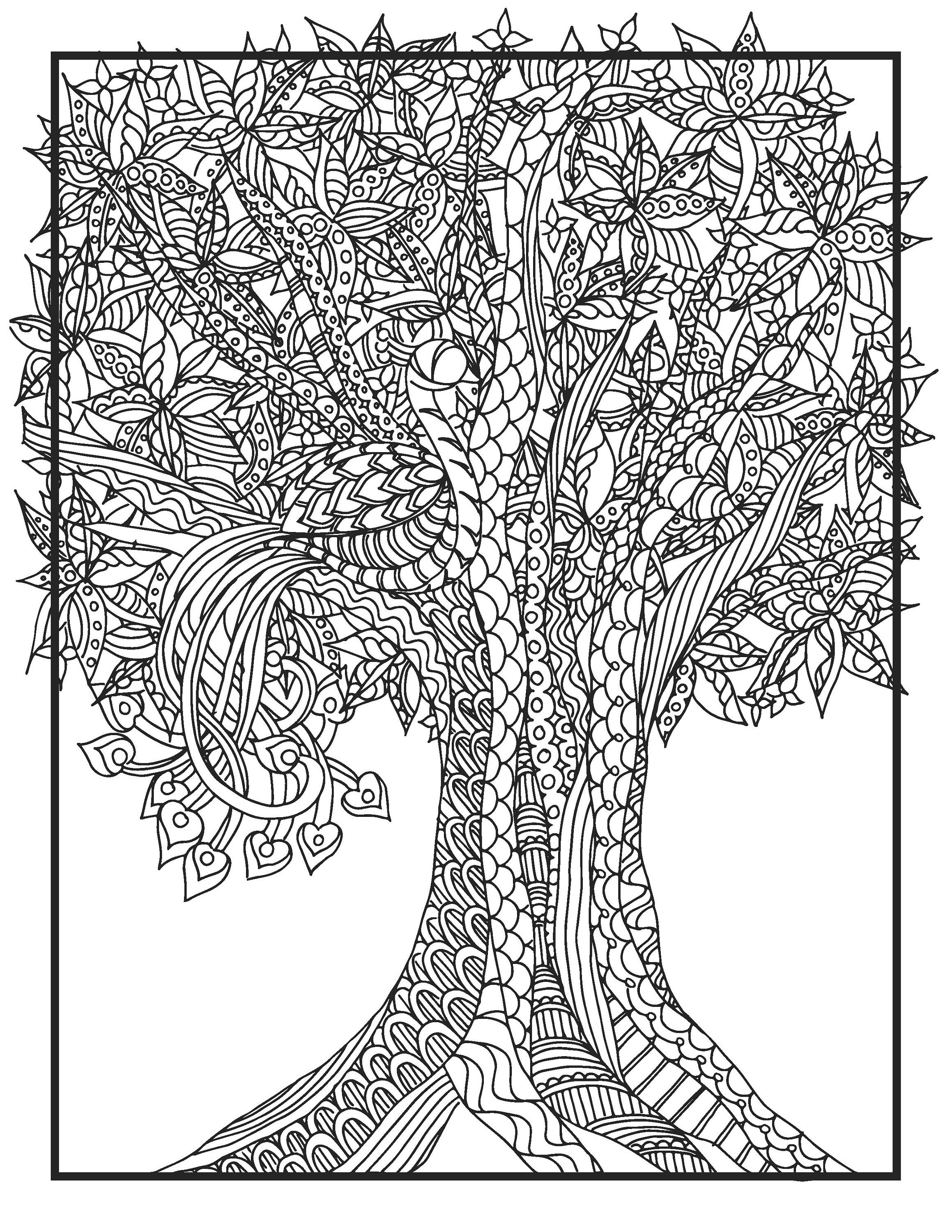 2318x3000 Tree Coloring Pages Etsy Free Coloring For Kids 2018