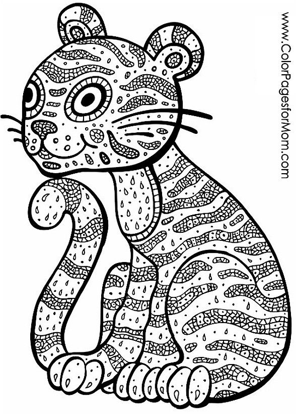 588x820 Cat Zendoodle Coloring Page Colouring~cats~dogs