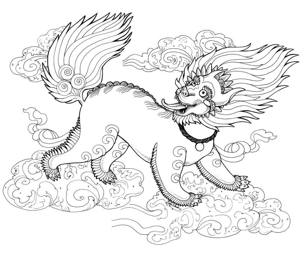 1024x865 Abstract Line Design Zentangle Coloring Page