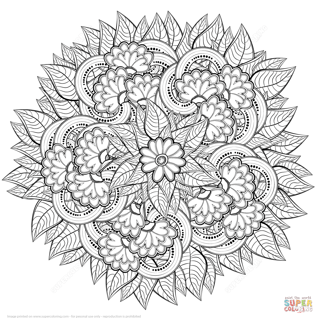 1300x1300 Zentangle Coloring Pages 278257