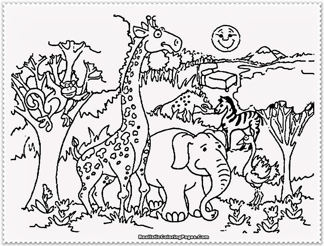 1066x810 Best Wild Animal Coloring Pages Free 454 Printable