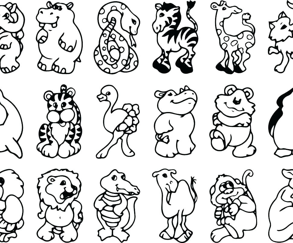 970x807 Coloring Pages Of Baby Zoo Animals Free Ba Zoo Animal Coloring