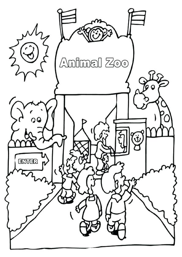 595x842 Zoo Coloring Pages Free Zoo Coloring Pages For Zoo Animal