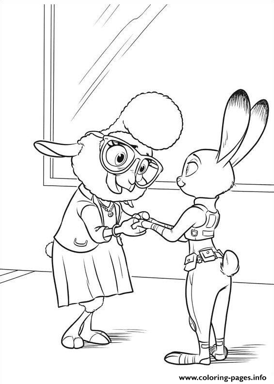 565x792 Zootopia Coloring Pages Hopps And Sheep Bellwether