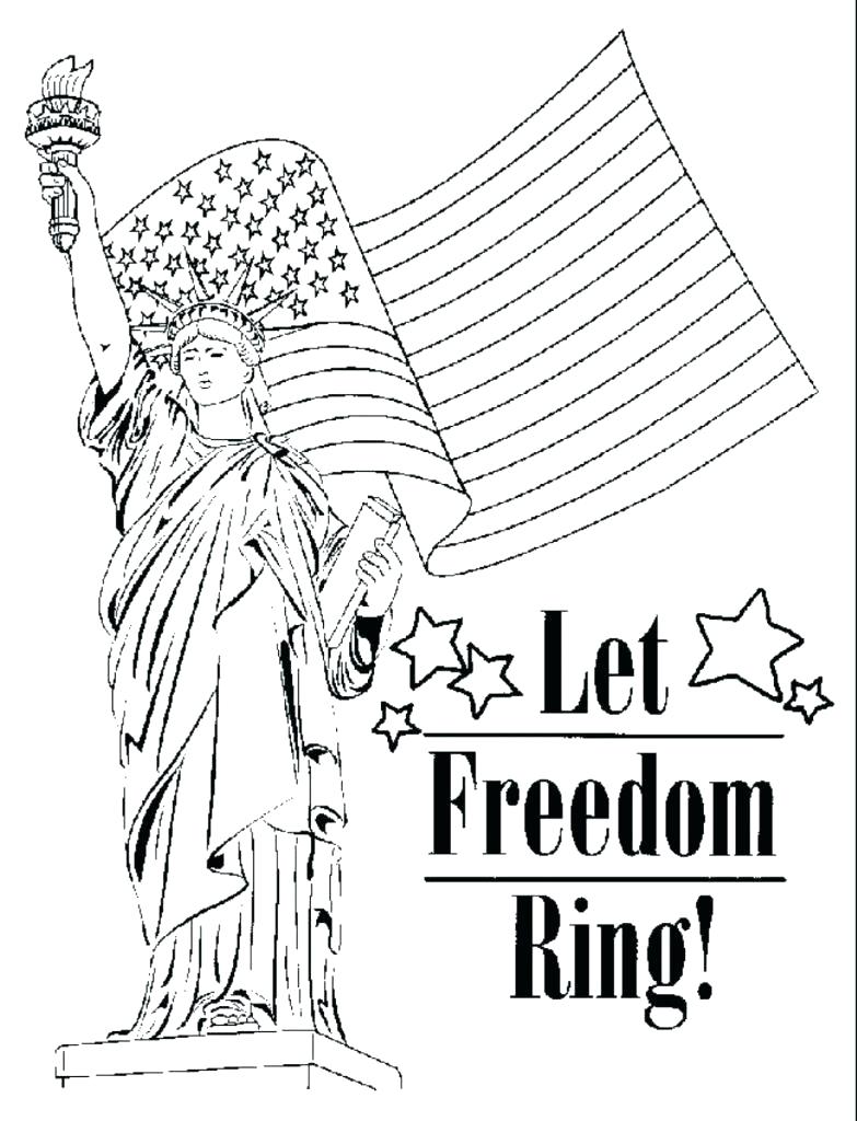 783x1024 Independence Day Coloring Pages United States Patriotic Holidays