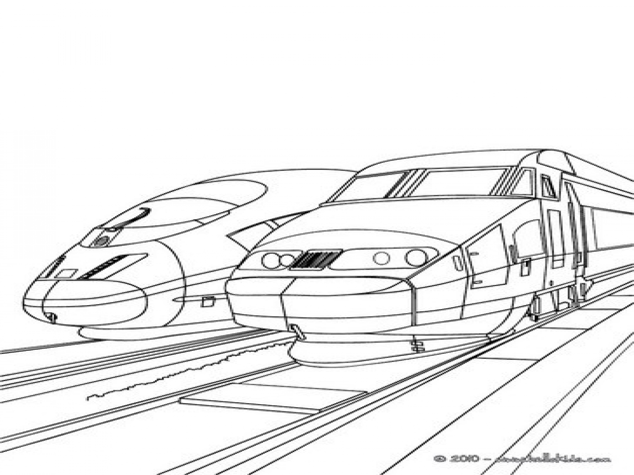 1280x960 Train Station Coloring Pages High Speed Trains Sideline Parked