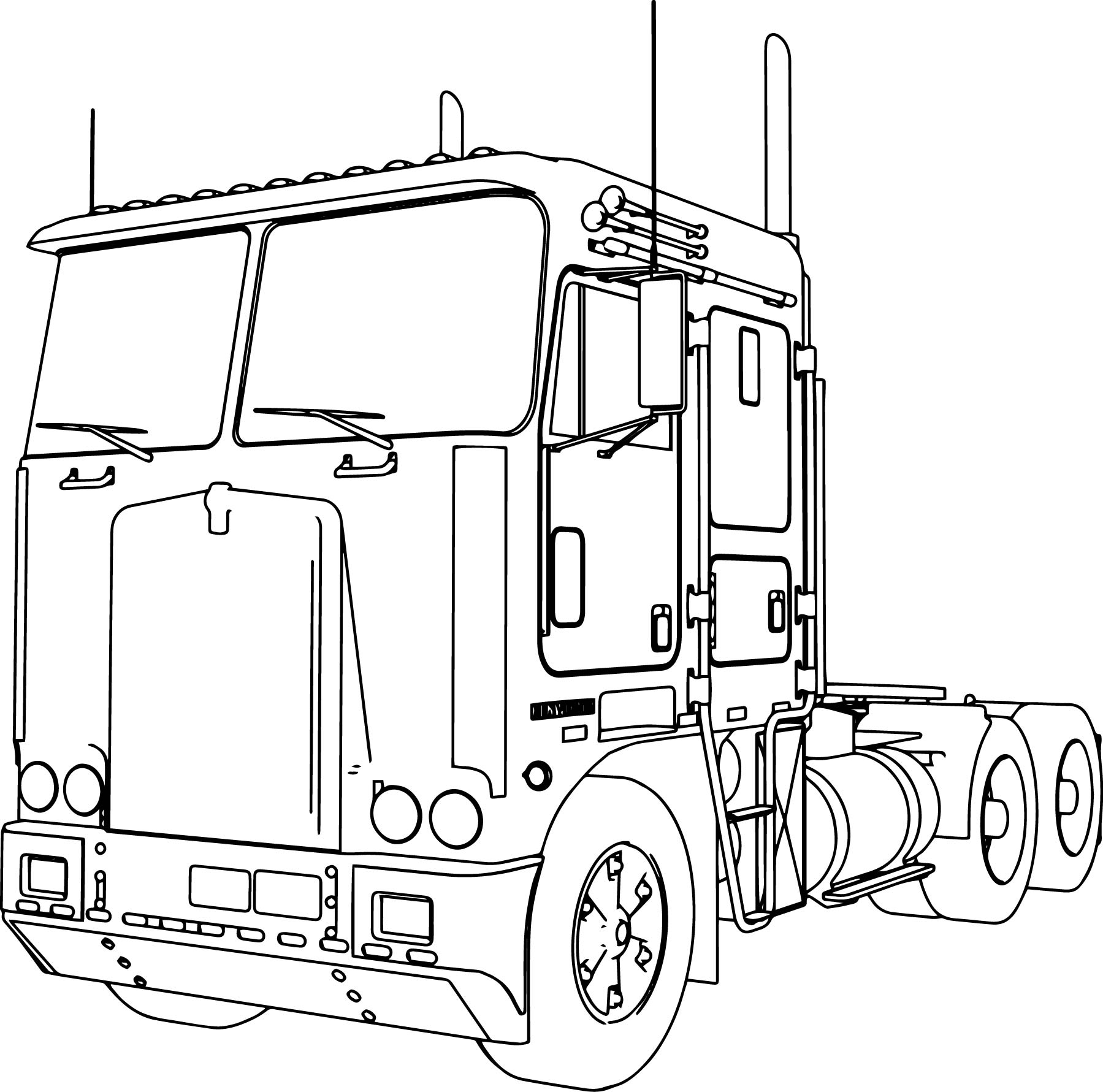 1799x1781 Kenworth Coloring Pages