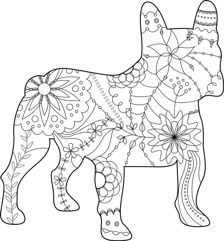742x800 French Bulldog Coloring Sheets Stock Vector Of Vector French