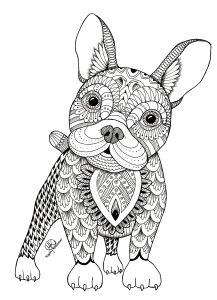 217x300 Frenchie! Mandalas, Colorear Y Para Colorear