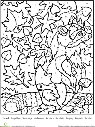 330x440 Color By Number Raccoon Raccoons, Worksheets And Number