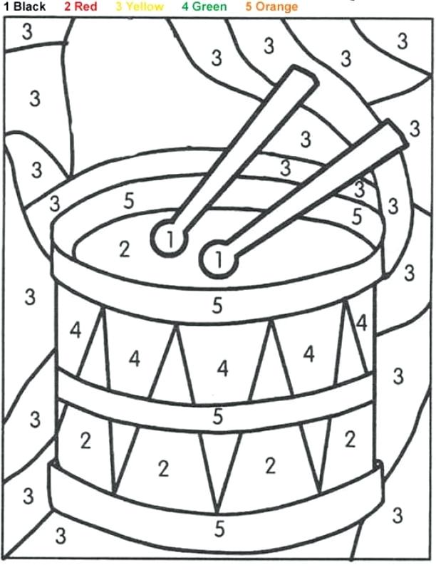 612x800 Drum Color By Number Source Coloring Pages Kit Murs