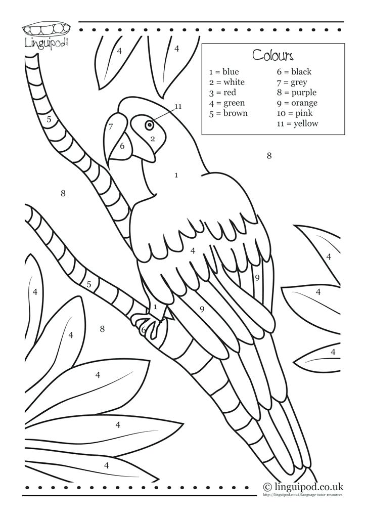 724x1024 French Colors Worksheet