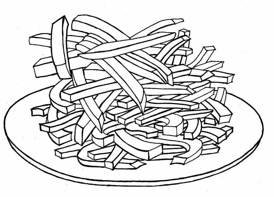 895x645 French Fries Coloring Page French Coloring Pages Bebo Pandco