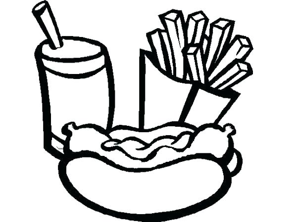 600x450 French Fries Coloring Page French Fries Coloring Page Food