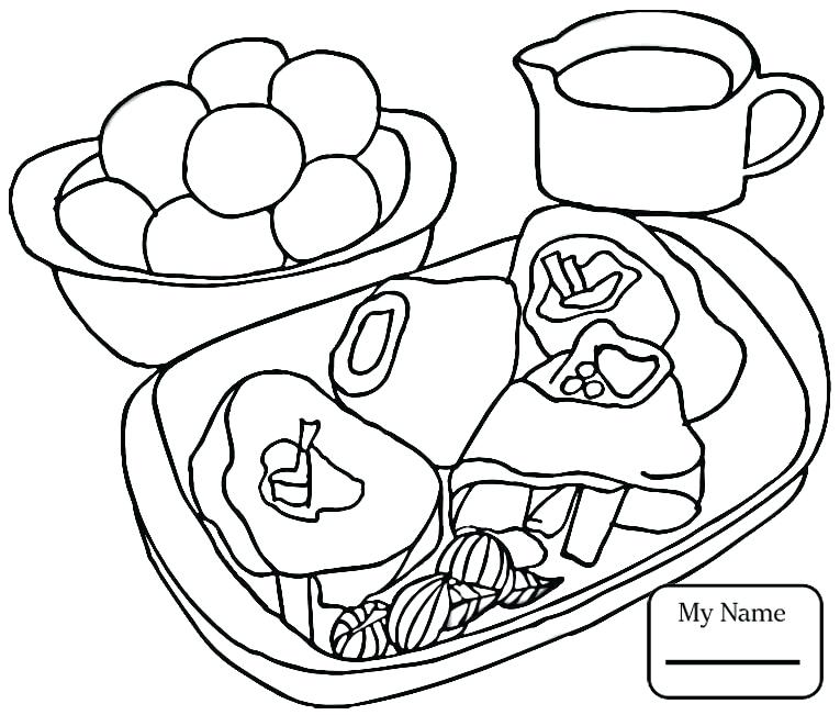 765x651 French Fries Coloring Page Home Housework Salting Steak Coloring