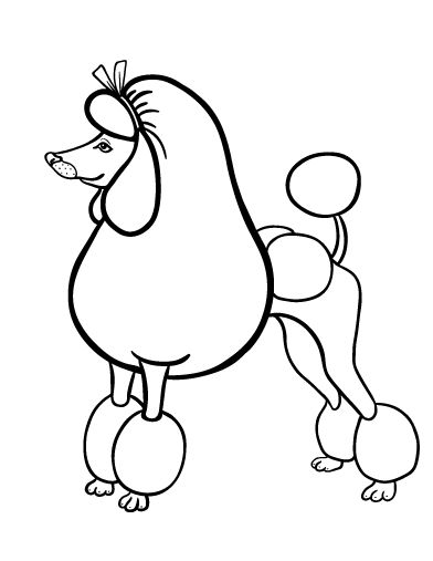 French Poodle Coloring Page