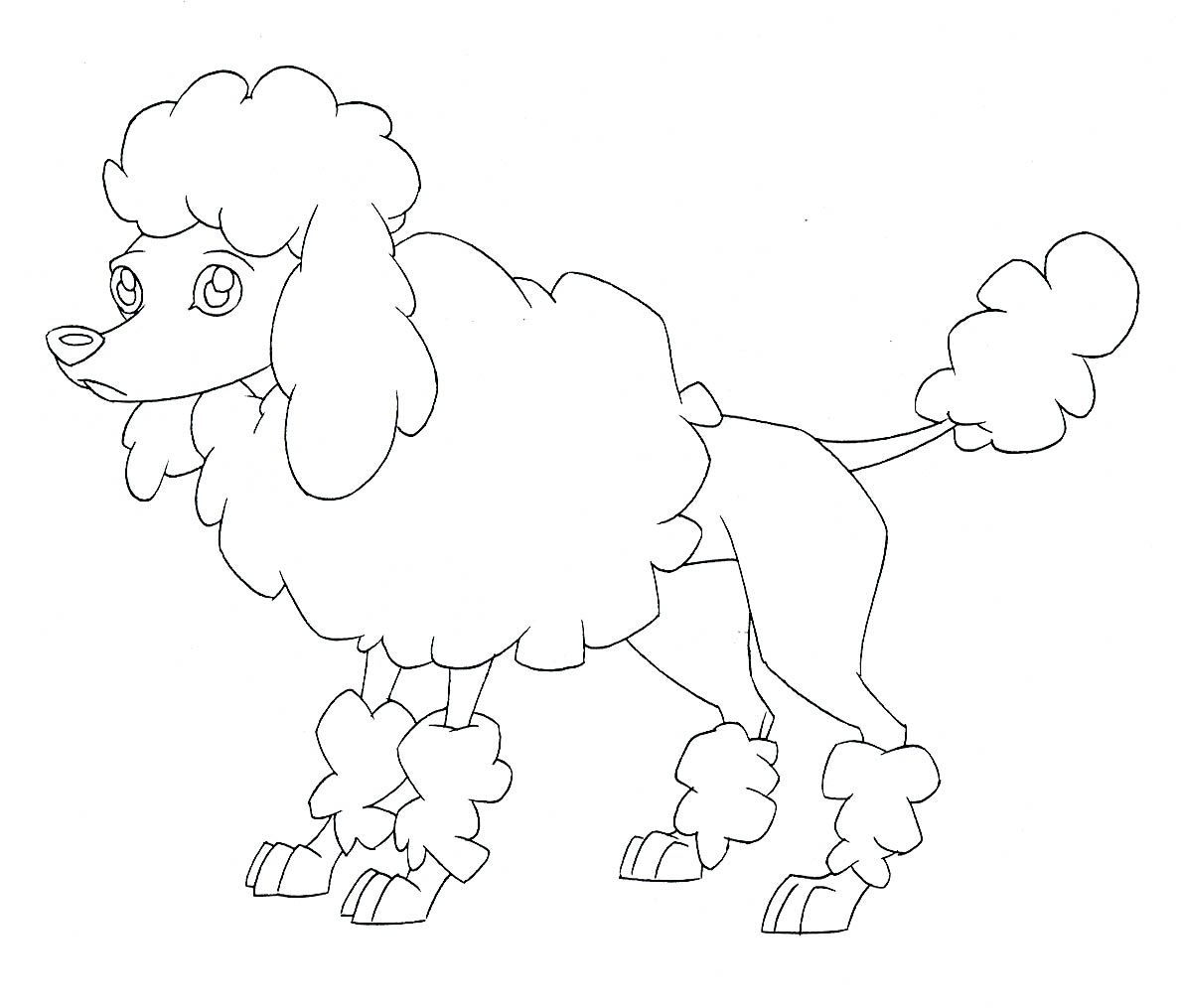 1189x1015 Attractive Poodle Coloring Pages Illustration