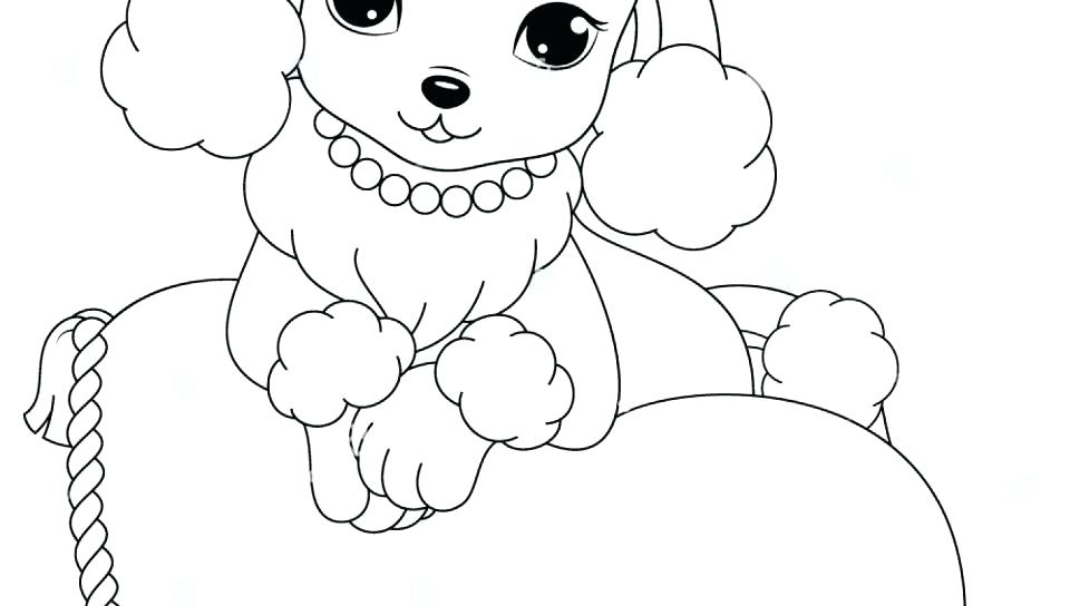 960x544 Poodle Coloring Page